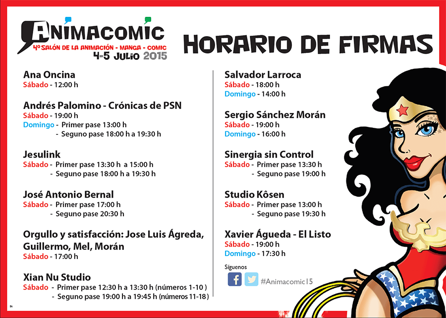 Horario de firmas